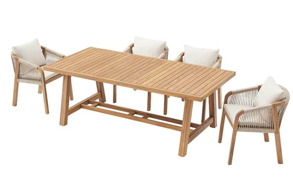 Outdoor Garten-Esstisch BALI 210cm natur Akazienholz wetterfest