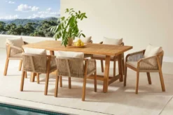 Outdoor Garten-Esstisch BALI 210cm natur Akazienholz wetterfest