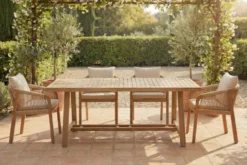 Outdoor Garten-Esstisch BALI 210cm natur Akazienholz wetterfest