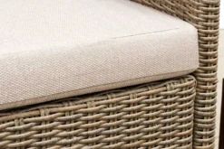 Outdoor Garten-Lounge MONACO 190cm natur Polyrattan Sitzecke inkl. Kissen wetterfest