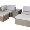 Outdoor Gartenlounge Set XXL MODULAR natur Polyrattan Sitzgruppe wetterfest inkl. Kissen