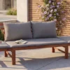 Outdoor Garten Sitzbank MODULAR 200cm natur grau Akazie inkl. Kissen klappbar