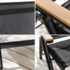 Outdoor Gartenstuhl DESIGNO anthrazit Aluminium klappbar wetterfest Hochlehner