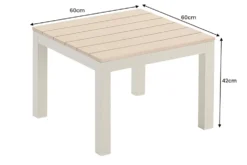 Outdoor Gartentisch ORLANDO LOUNGE 60cm greige natur Aluminium wetterfest