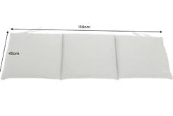 Outdoor Kissen ROG 45x150cm anthrazit Sitzkissen Polster-Auflage für 3-Sitzer Bank