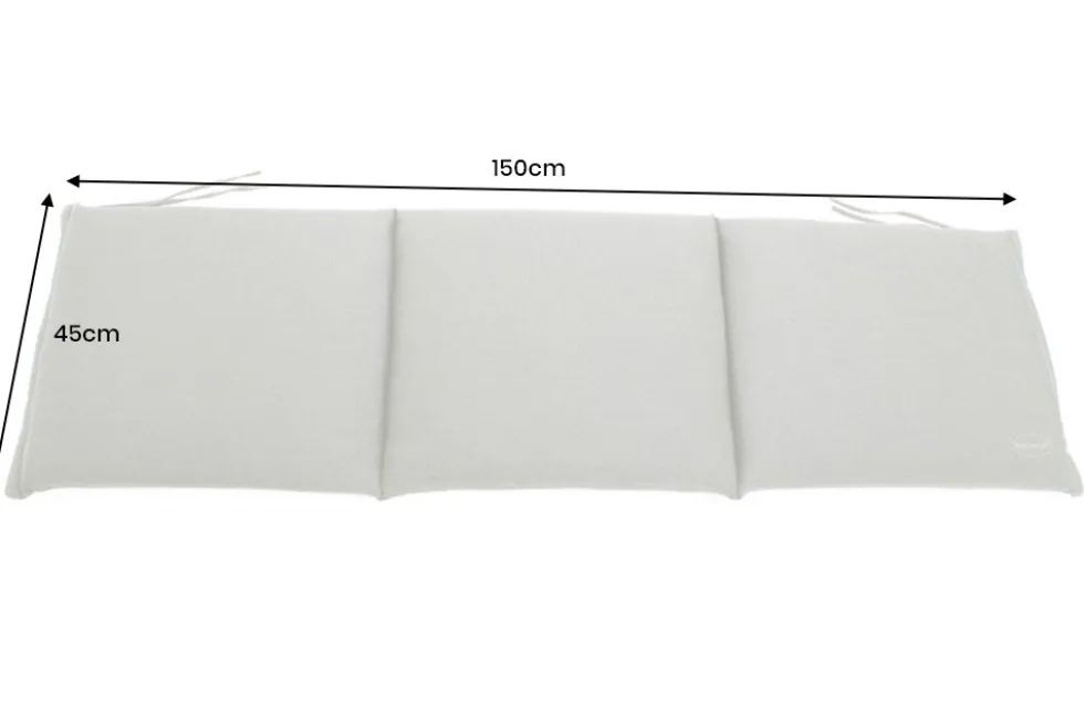 Outdoor Kissen ROG 45x150cm anthrazit Sitzkissen Polster-Auflage für 3-Sitzer Bank