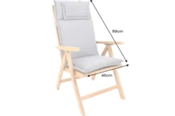 Outdoor Kissen ROG 46x119cm beige Sitzkissen Polster-Auflage für Hochlehner