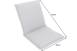 Outdoor Kissen ROG 46x97cm beige Sitzkissen Polster-Auflage für Niedriglehner