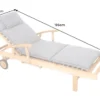 Outdoor Kissen ROG 58x196cm grün Polster-Auflage für Gartenliege