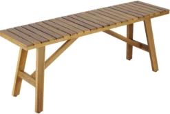 Outdoor Sitzbank BALI 110cm natur honey Akazienholz wetterfest Balkonbank