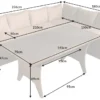 Outdoor Sitzgruppe MONACO 240cm natur Polyrattan Gartenmöbel-Set Ecklounge wetterfest