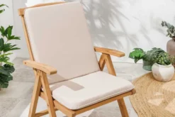 Outdoor Sitzkissen COMFORT LINE 50x100cm beige für Niedriglehner-Stuhl Polsterauflage