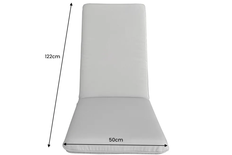 Outdoor Sitzkissen COMFORT LINE 50x122cm beige für Hochlehner-Stuhl Polsterauflage