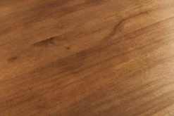 Ovaler Esstisch ART DECO 220cm braun smoked massives Mangoholz mit Säulenfuß