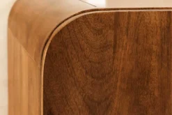 Quadratisches Lowboard BRASIL 75cm braun Mango Massivholz zwei Fächer Schrank