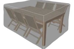 Rechteckige Schutzhaube PRESTIGE PROTECT 220cm anthrazit Abdeckung Sitzgruppe