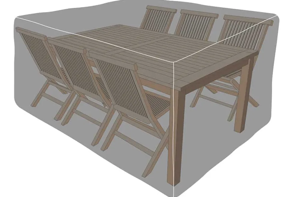 Rechteckige Schutzhaube PRESTIGE PROTECT 220cm anthrazit Abdeckung Sitzgruppe
