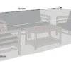 Rechteckige Schutzhaube PRESTIGE PROTECT 320cm anthrazit Abdeckung wetterfest