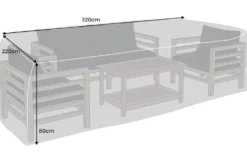 Rechteckige Schutzhaube PRESTIGE PROTECT 320cm anthrazit Abdeckung wetterfest