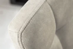 Retro Design Stuhl MODENA stone grau mit Ziersteppung