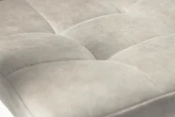 Retro Design Stuhl MODENA stone grau mit Ziersteppung