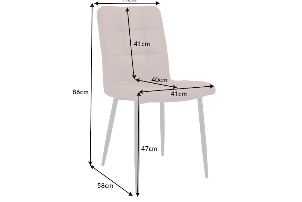 Retro Design Stuhl MODENA vintage braun mit Ziersteppung
