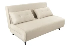 Retro Schlafsessel SMART MULTIFUNCTION 140cm beige Cord Bettfunktion inkl. Kissen
