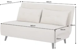Retro Schlafsessel SMART MULTIFUNCTION 140cm grau Cord Bettfunktion inkl. Kissen
