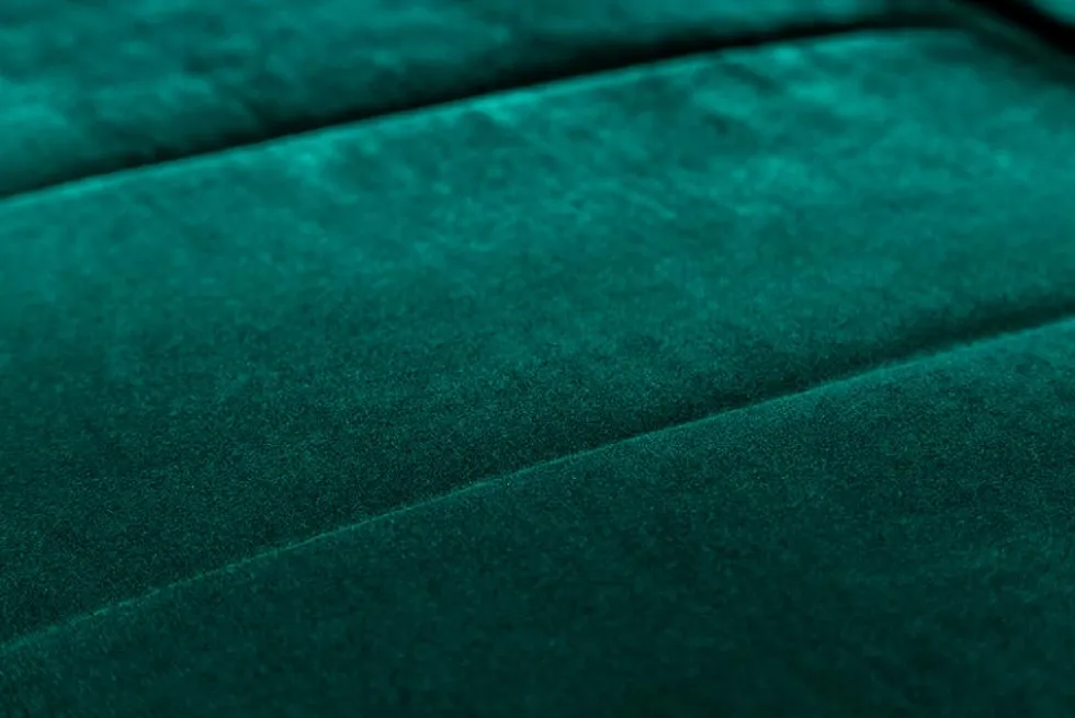 Retro Schlafsofa DIVANI 220cm smaragdgrün Samt goldene Metallfüße 3-Sitzer mit Bettfunktion