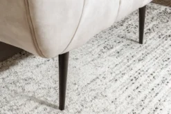 Retro Sessel NOBLESSE 105cm champagner beige Samt mit Ziersteppung