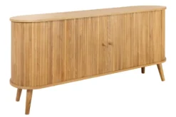 Retro Sideboard VALHALLA WOOD 160cm natur Eichenholz Schiebetüren