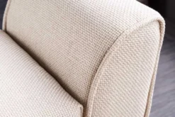 Retro Sitzbank SCARLETT 90cm beige Strukturstoff mit Armlehnen