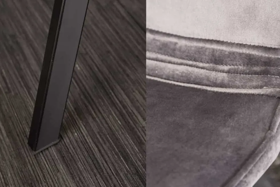 Retro Stuhl AMSTERDAM CHAIR dunkelgrau Samt Designklassiker