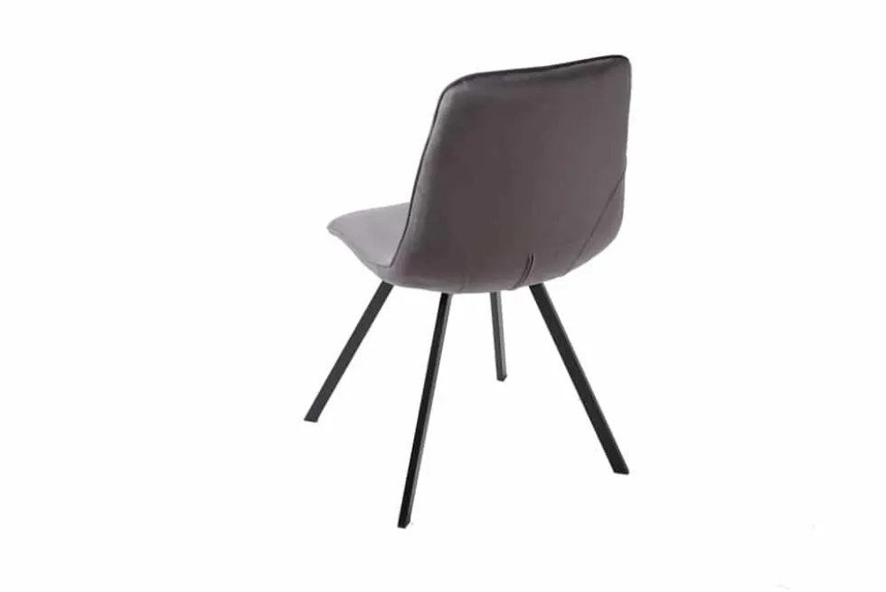 Retro Stuhl AMSTERDAM CHAIR dunkelgrau Samt Designklassiker