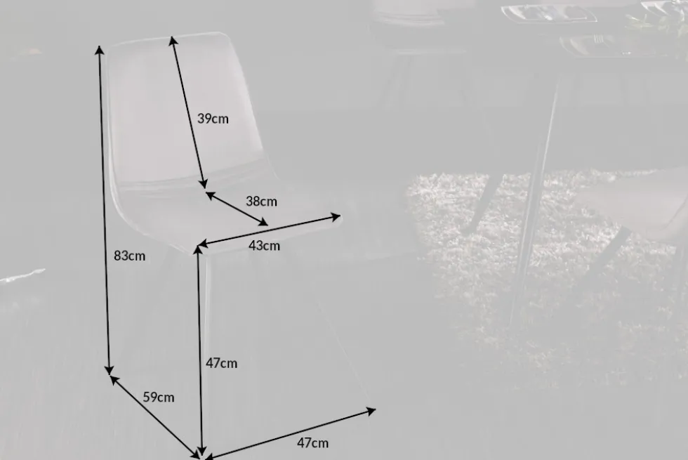 Retro Stuhl AMSTERDAM CHAIR dunkelgrau Samt Designklassiker
