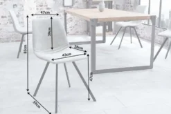 Retro Stuhl AMSTERDAM CHAIR stone grau Designklassiker