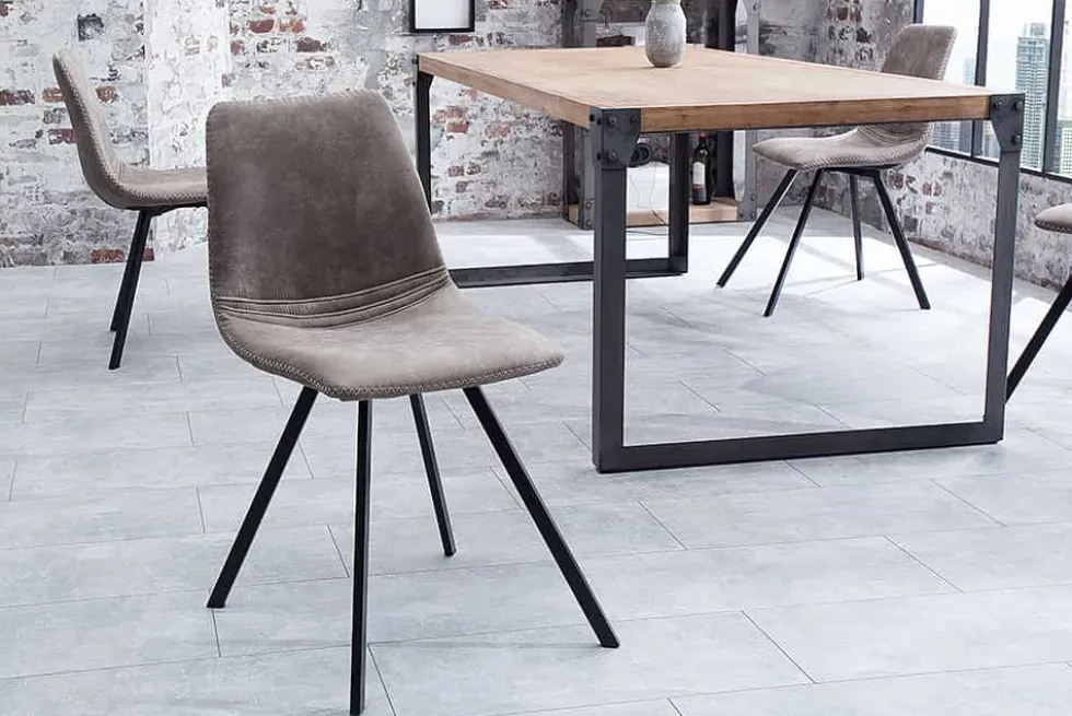 Retro Stuhl AMSTERDAM CHAIR taupe grau Designklassiker