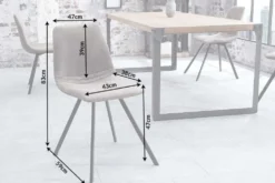 Retro Stuhl AMSTERDAM CHAIR taupe grau Designklassiker