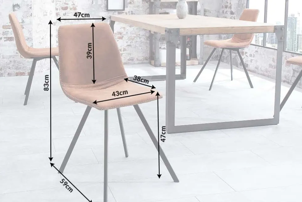 Retro Stuhl AMSTERDAM CHAIR vintage light brown Designklassiker