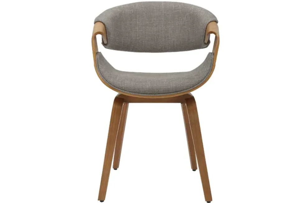 Retro Stuhl ORGANIC natur Eschenholz grau Strukturstoff