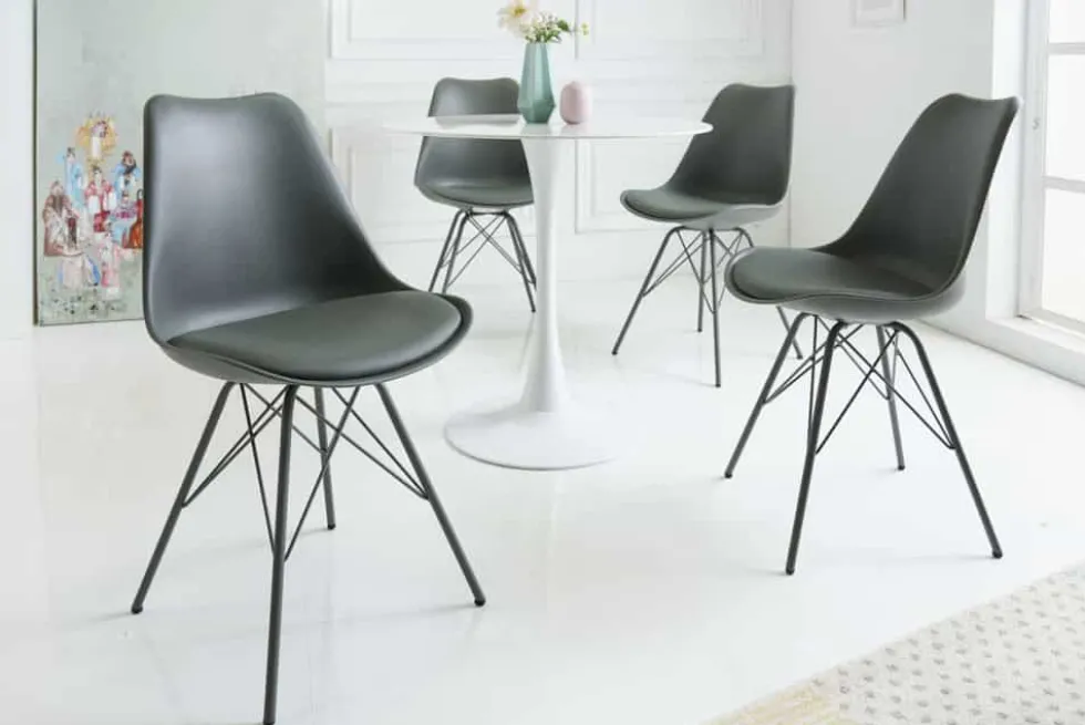 Retro Stuhl SCANDINAVIA MEISTERSTÜCK grau