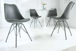 Retro Stuhl SCANDINAVIA MEISTERSTÜCK grau