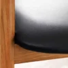 Retro Stuhl VALHALLA WOOD matt-braun Eiche Massivholz mit Armlehne