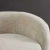Retro Wohnlandschaft VOGUE 290cm beige Chenille XXL-Sofa organische Form inkl. Kissen