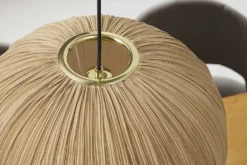 Runde Hängelampe ORGANIC 45cm natur Stoffschirm Boho