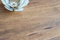 Runder Beistelltisch ELEGANCE 60cm messing Mangoholz Metall Aluminium massiv handmade