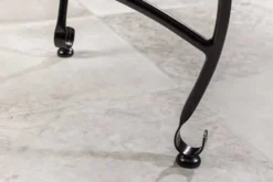 Runder Beistelltisch MARRAKESCH 50cm silber Teetisch abnehmbares Tablett klappbar