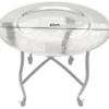 Runder Beistelltisch MARRAKESCH 40cm silber Teetisch abnehmbares Tablett klappbar