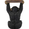 Runder Beistelltisch MONKEY 55cm schwarz grau Affen-Skulptur handmade