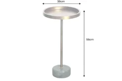 Runder Beistelltisch TRAYFUL 60cm messing antik Eisen grün Marmorfuß handmade